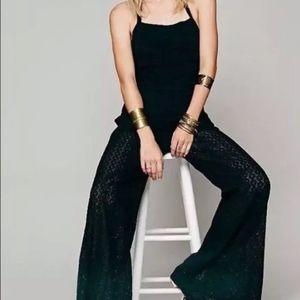 Free People Another is Waiting Black Lace Jumpsuit